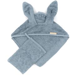 Asciugamano Bamboom con guanto Blu 07