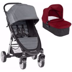 Duo Baby Jogger City Mini 2 con carrozzina Bordeaux