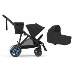 Duo Cybex e-Gazelle S Moon Black con navicella Cot