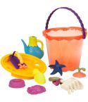 Set di giocattoli da spiaggia Battat Large Bucket Papaya