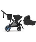 Duo Cybex e-Gazelle S Moon Black con navicella Cot